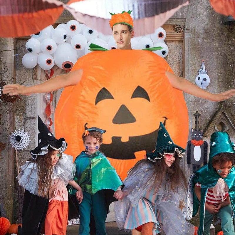 Qshine Adult Inflatable Halloween Pumpkin Costume Bodysuit Blow Up Party Fancy Dress Funny Suit for Men Women 150-200 CM - Image 5